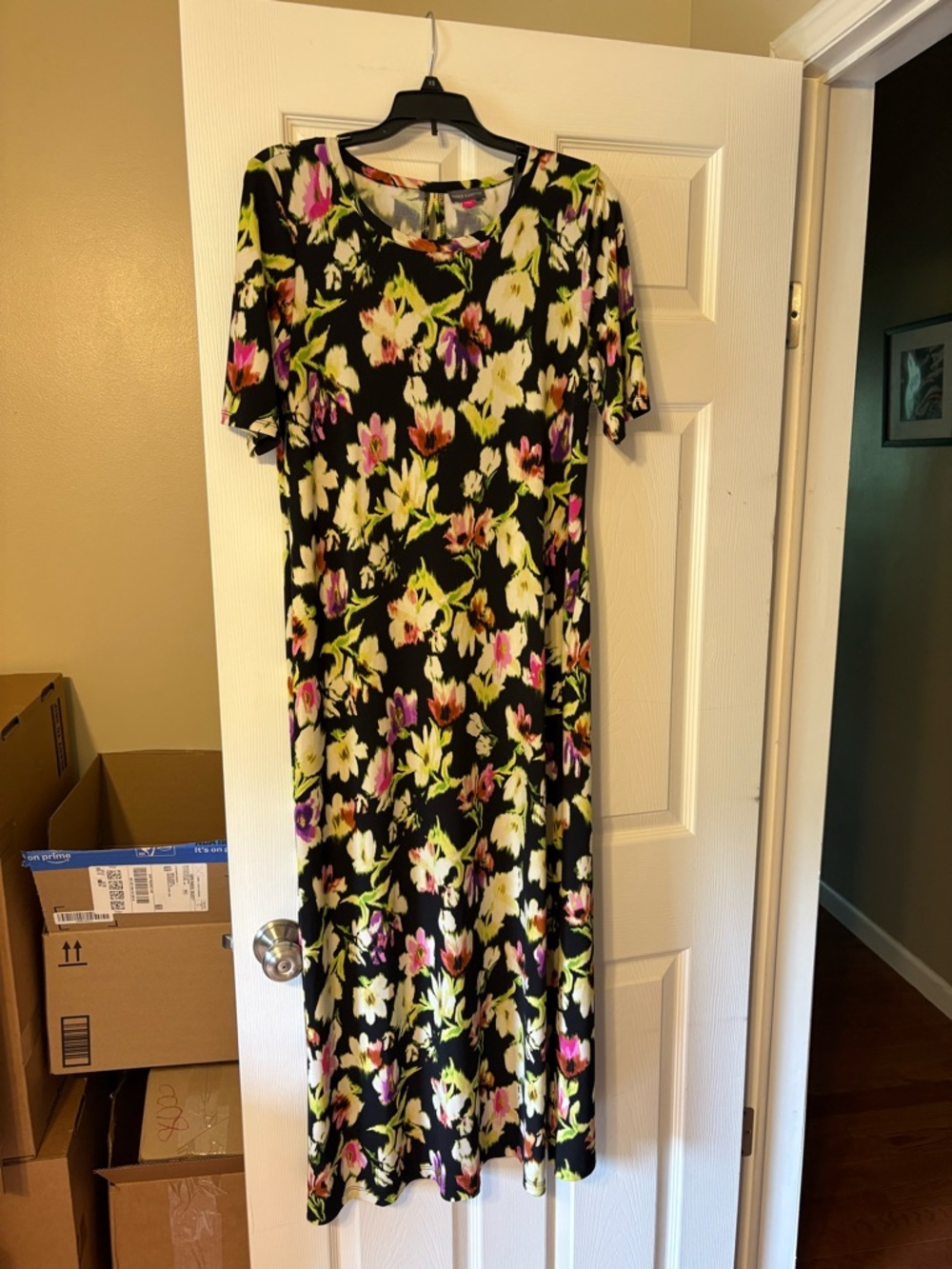 Vince Camuto Midi Crewneck Dress